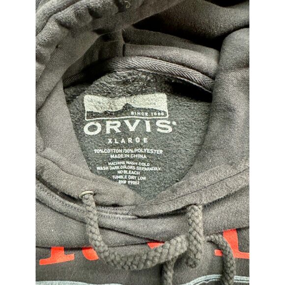 Orvis Hoodie Crossed Rods Fishing Navy Pullover, Men's Size XL - Picture 4 of 9